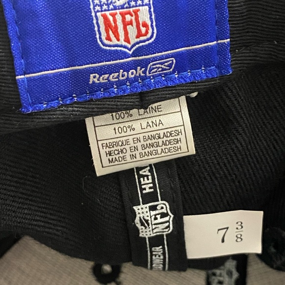 Reebok Headwear Minnesota Vikings Blacked Out Fitted Cap Size 7 3/8 - Picture 8 of 9